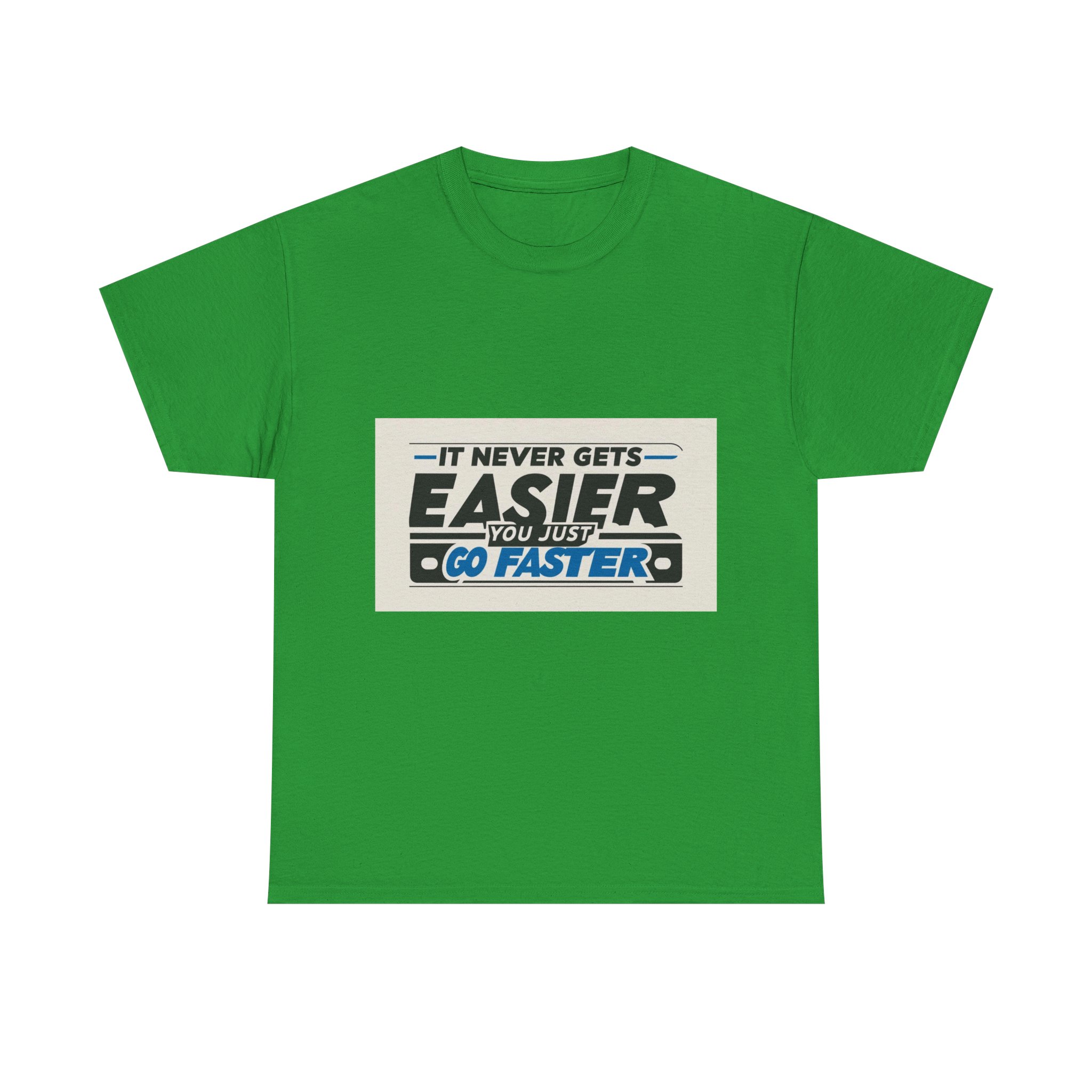 Never Gets Easier - Adventure Cycling T-Shirt for Outdoor Enthusiasts and Athletes - Earth Day Gift