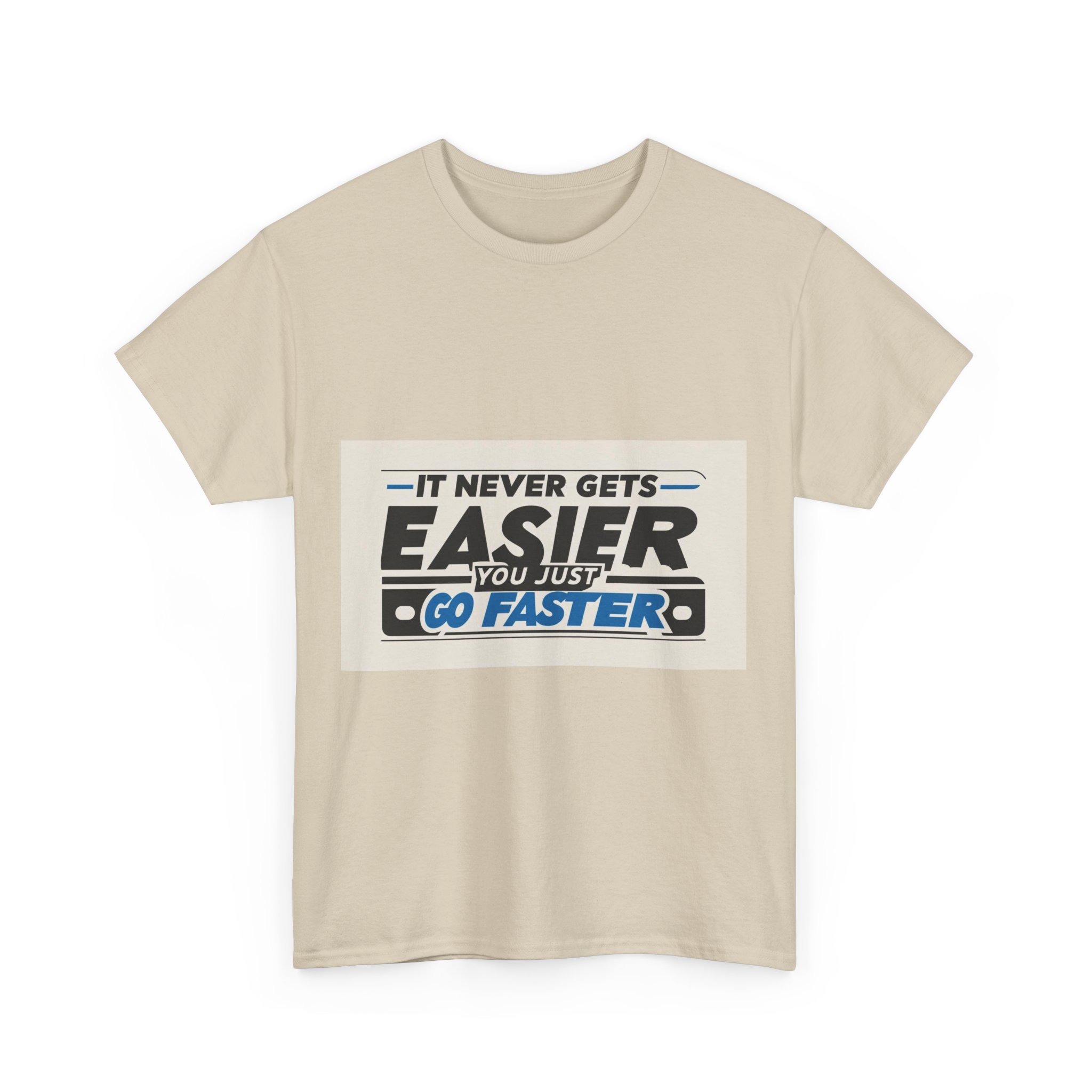 Never Gets Easier - Adventure Cycling T-Shirt for Outdoor Enthusiasts and Athletes - Earth Day Gift