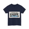 Never Gets Easier - Adventure Cycling T-Shirt for Outdoor Enthusiasts and Athletes - Earth Day Gift