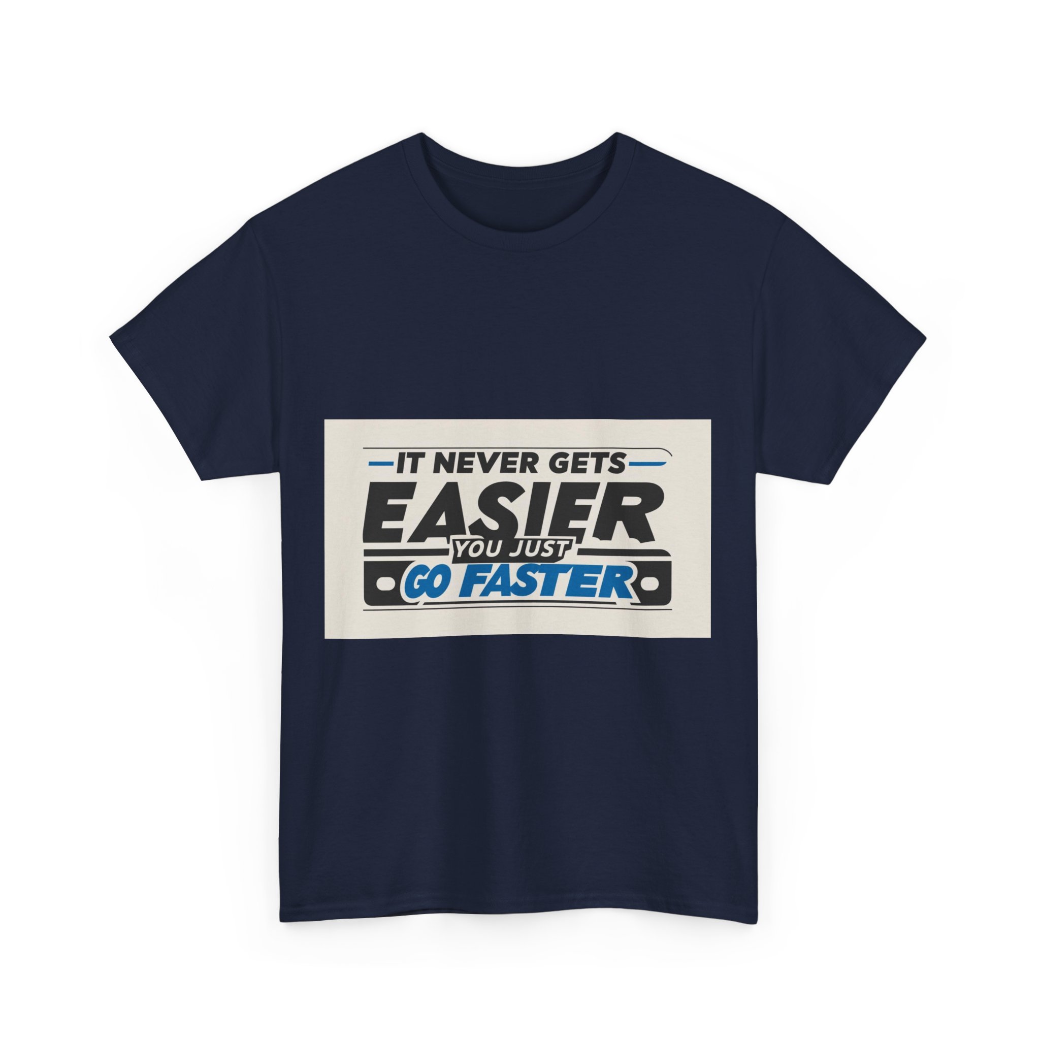 Never Gets Easier - Adventure Cycling T-Shirt for Outdoor Enthusiasts and Athletes - Earth Day Gift