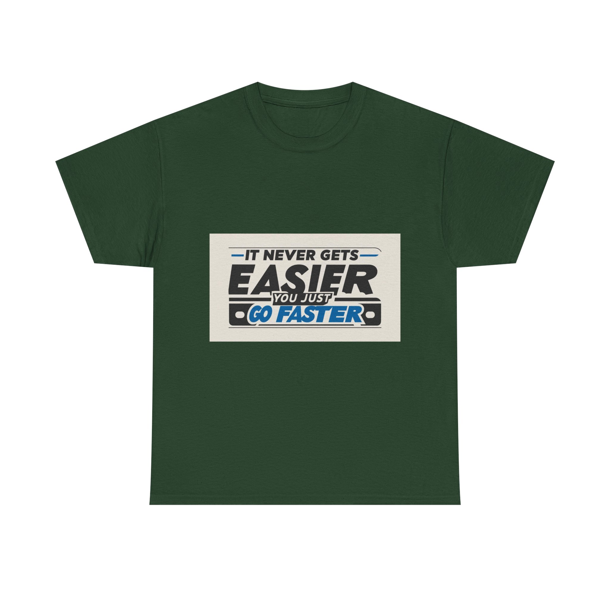 Never Gets Easier - Adventure Cycling T-Shirt for Outdoor Enthusiasts and Athletes - Earth Day Gift