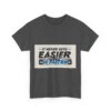 Never Gets Easier - Adventure Cycling T-Shirt for Outdoor Enthusiasts and Athletes - Earth Day Gift