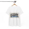 Never Gets Easier - Adventure Cycling T-Shirt for Outdoor Enthusiasts and Athletes - Earth Day Gift