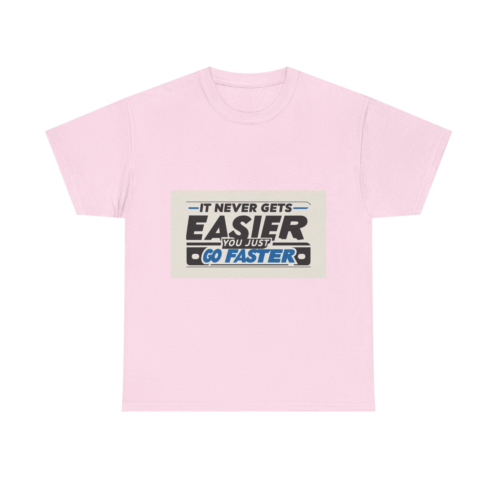 Never Gets Easier - Adventure Cycling T-Shirt for Outdoor Enthusiasts and Athletes - Earth Day Gift