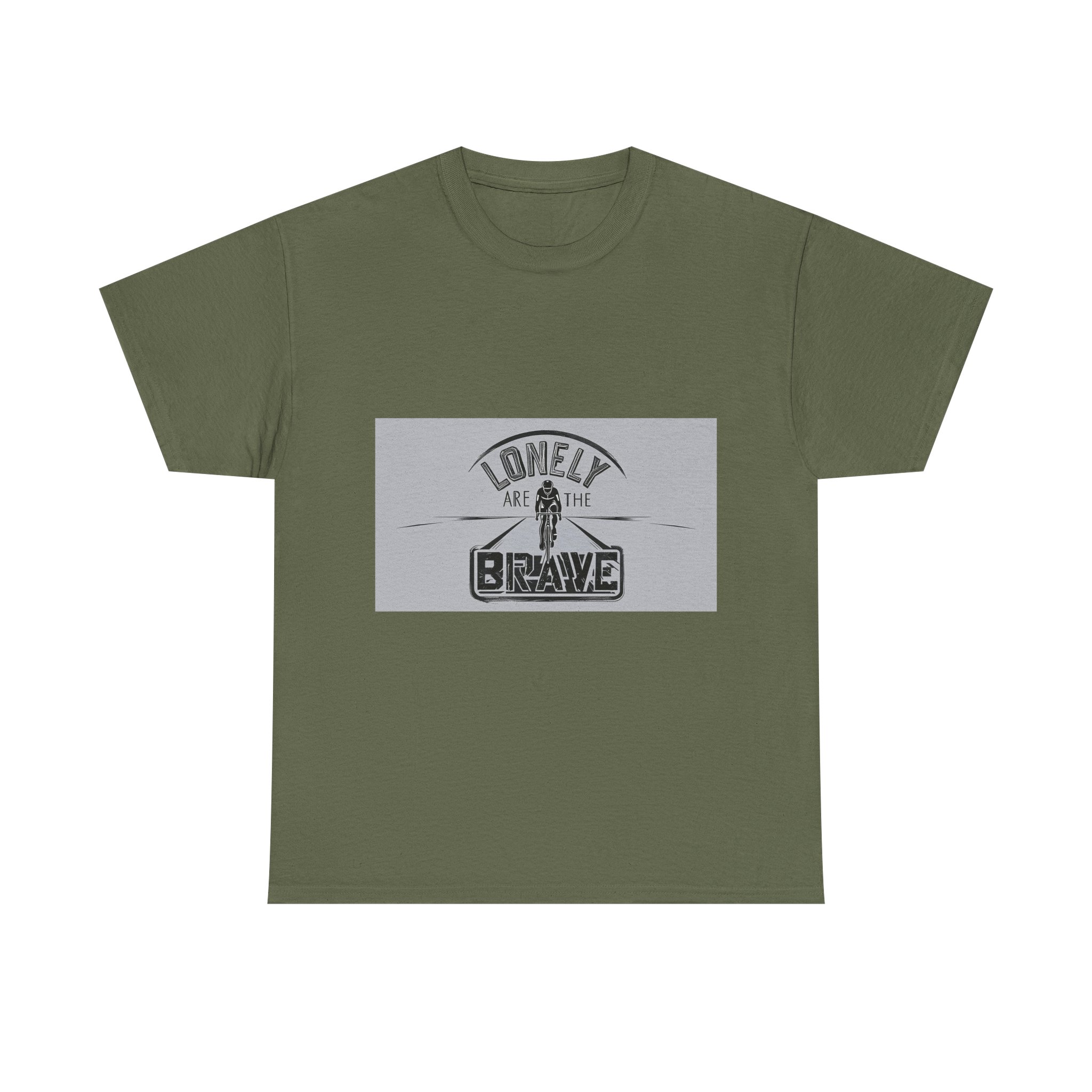Lonely Are The Brave - Adventure Cycling T-Shirt for Outdoor Enthusiasts and Athletes - Earth Day Gift