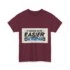 Never Gets Easier - Adventure Cycling T-Shirt for Outdoor Enthusiasts and Athletes - Earth Day Gift