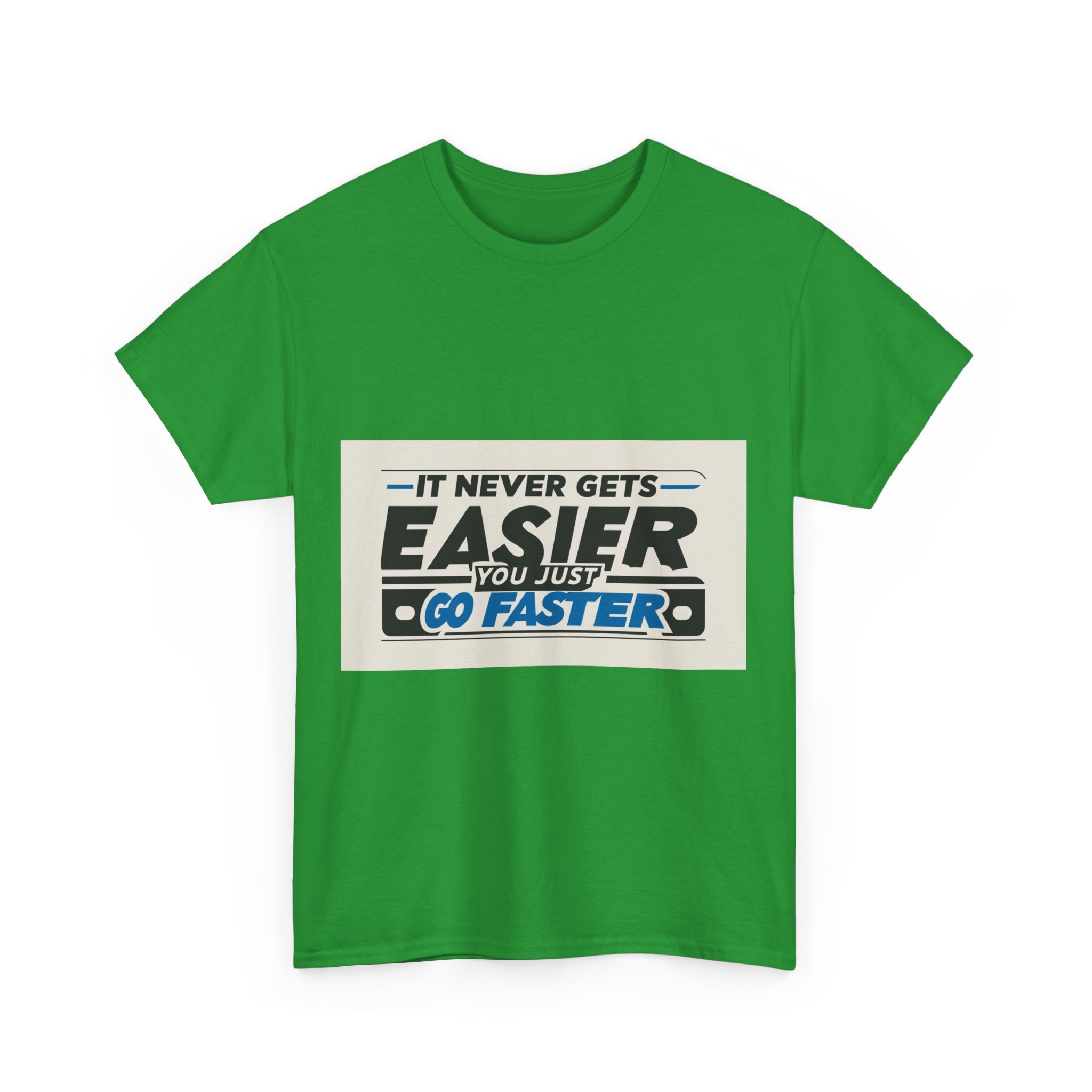 Never Gets Easier - Adventure Cycling T-Shirt for Outdoor Enthusiasts and Athletes - Earth Day Gift