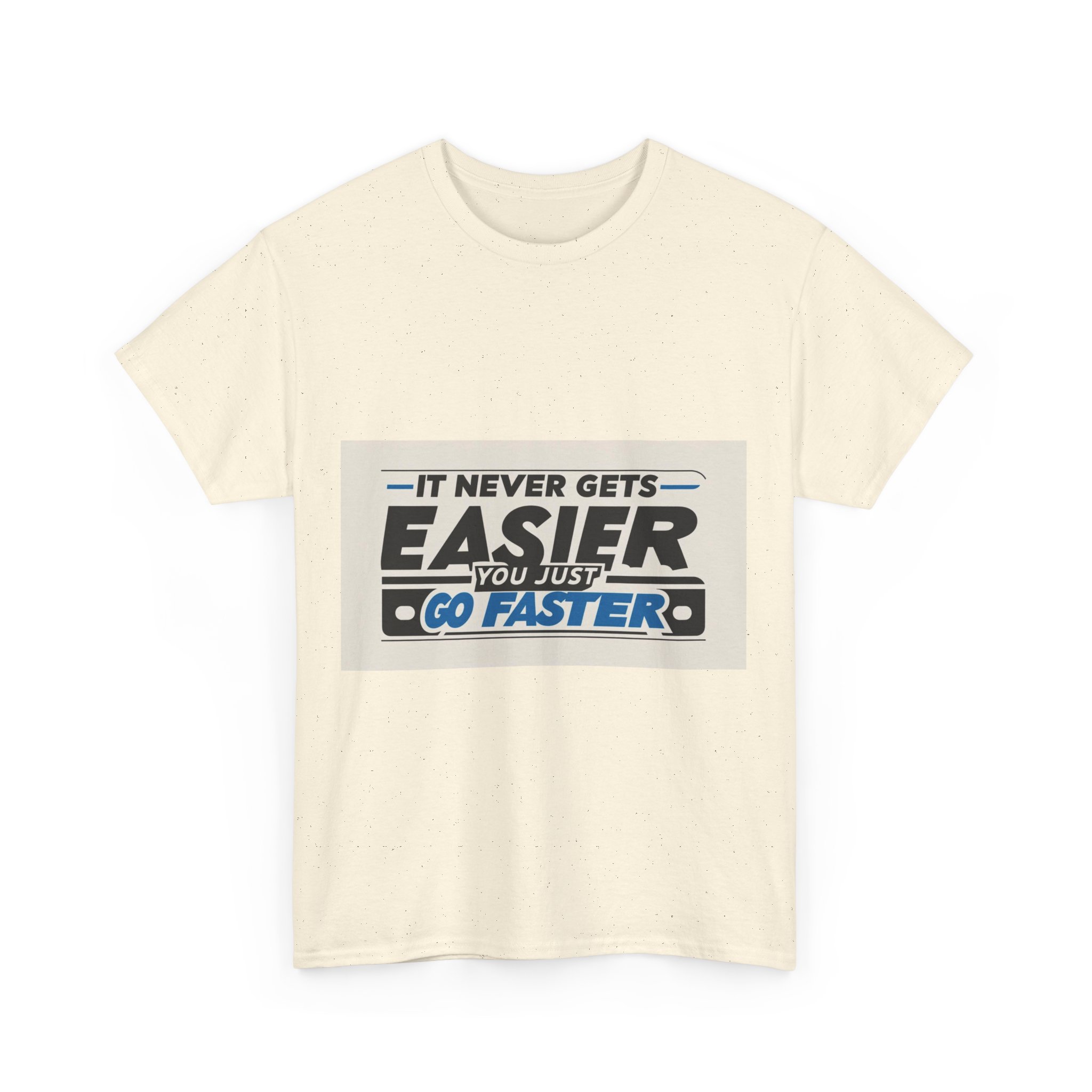 Never Gets Easier - Adventure Cycling T-Shirt for Outdoor Enthusiasts and Athletes - Earth Day Gift