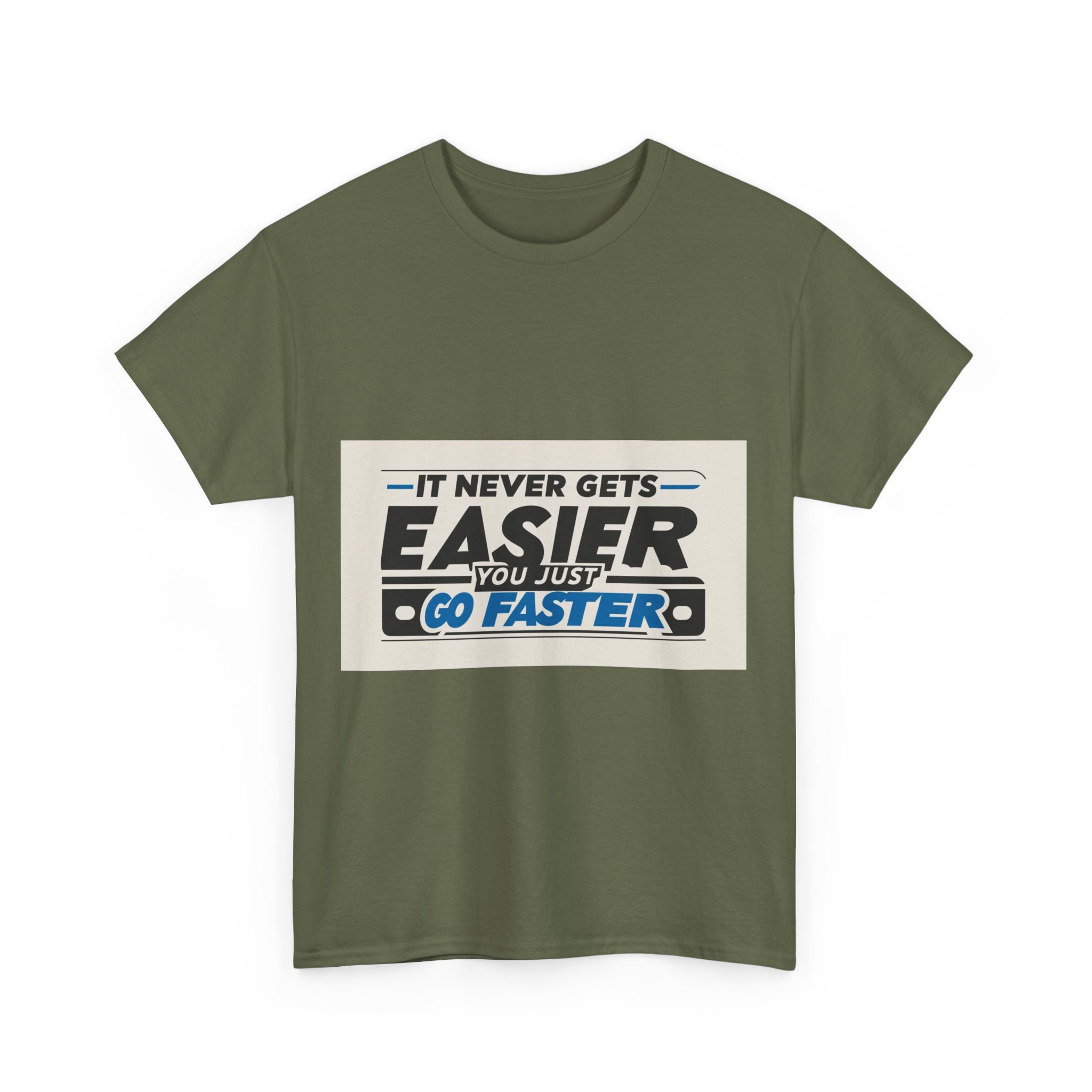 Never Gets Easier - Adventure Cycling T-Shirt for Outdoor Enthusiasts and Athletes - Earth Day Gift