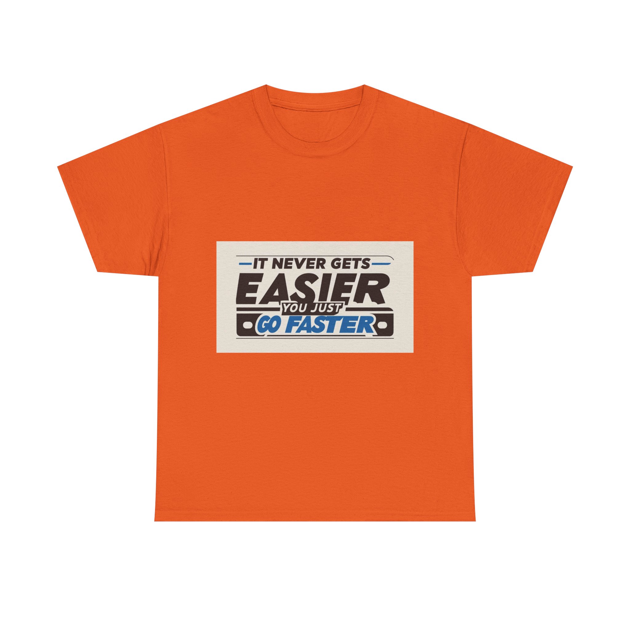 Never Gets Easier - Adventure Cycling T-Shirt for Outdoor Enthusiasts and Athletes - Earth Day Gift