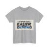 Never Gets Easier - Adventure Cycling T-Shirt for Outdoor Enthusiasts and Athletes - Earth Day Gift
