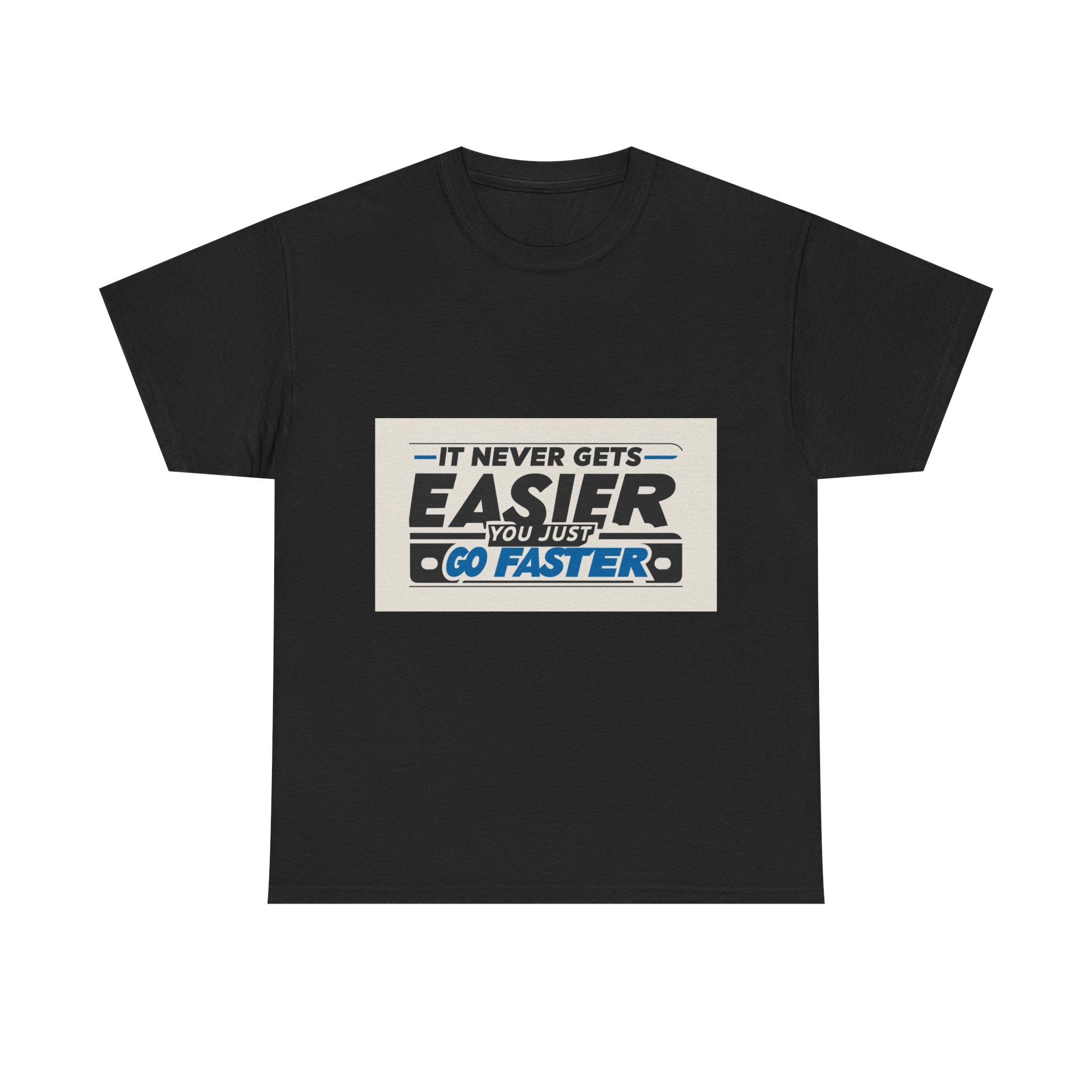 Never Gets Easier - Adventure Cycling T-Shirt for Outdoor Enthusiasts and Athletes - Earth Day Gift