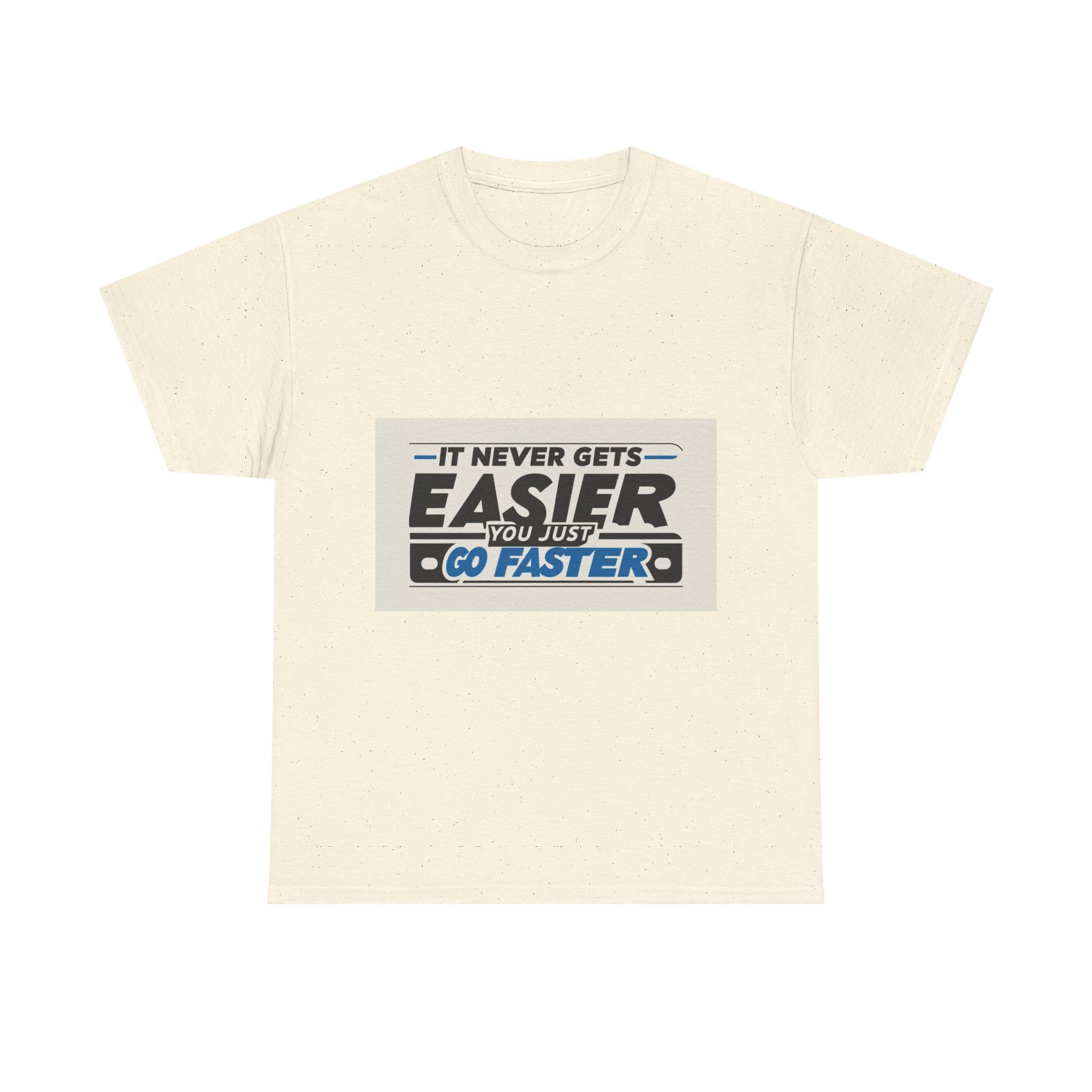 Never Gets Easier - Adventure Cycling T-Shirt for Outdoor Enthusiasts and Athletes - Earth Day Gift