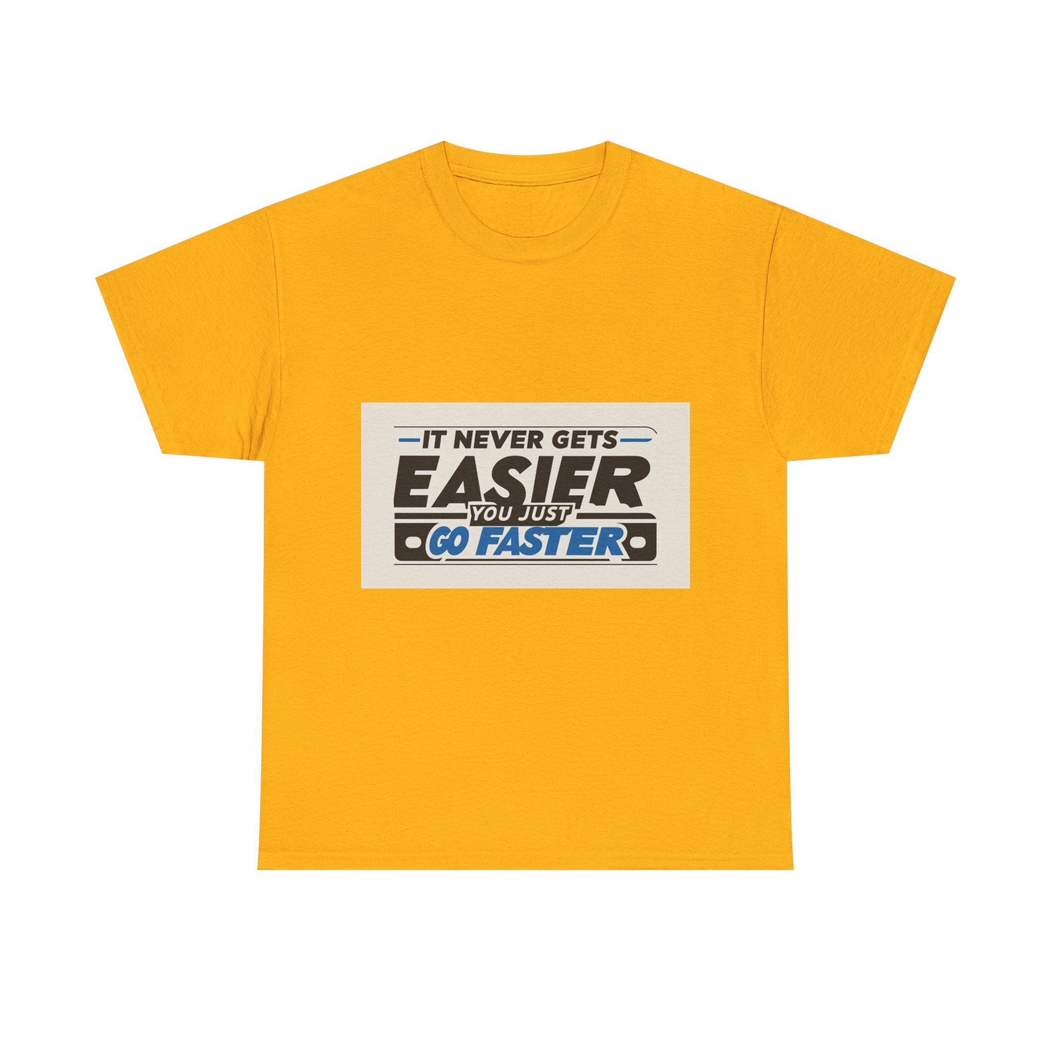 Never Gets Easier - Adventure Cycling T-Shirt for Outdoor Enthusiasts and Athletes - Earth Day Gift