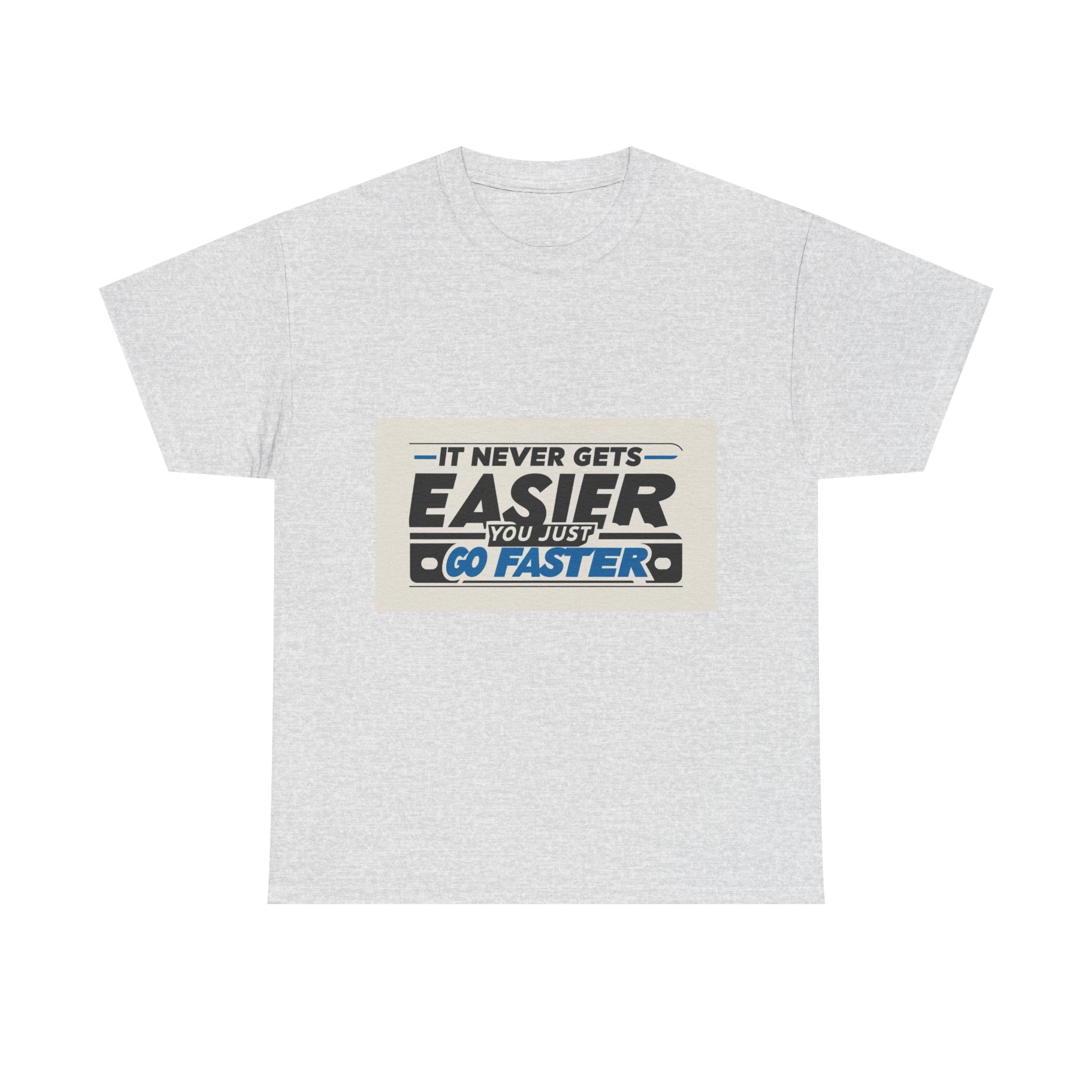Never Gets Easier - Adventure Cycling T-Shirt for Outdoor Enthusiasts and Athletes - Earth Day Gift