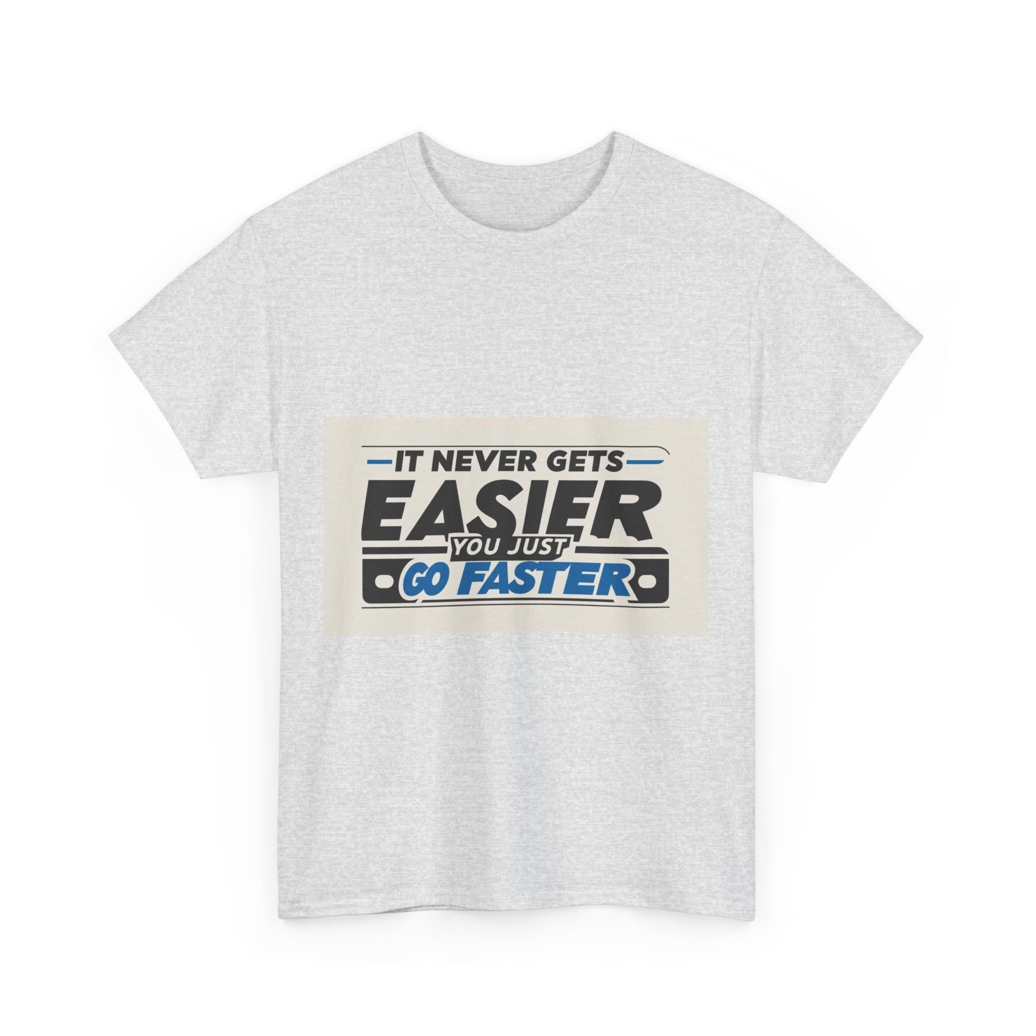 Never Gets Easier - Adventure Cycling T-Shirt for Outdoor Enthusiasts and Athletes - Earth Day Gift