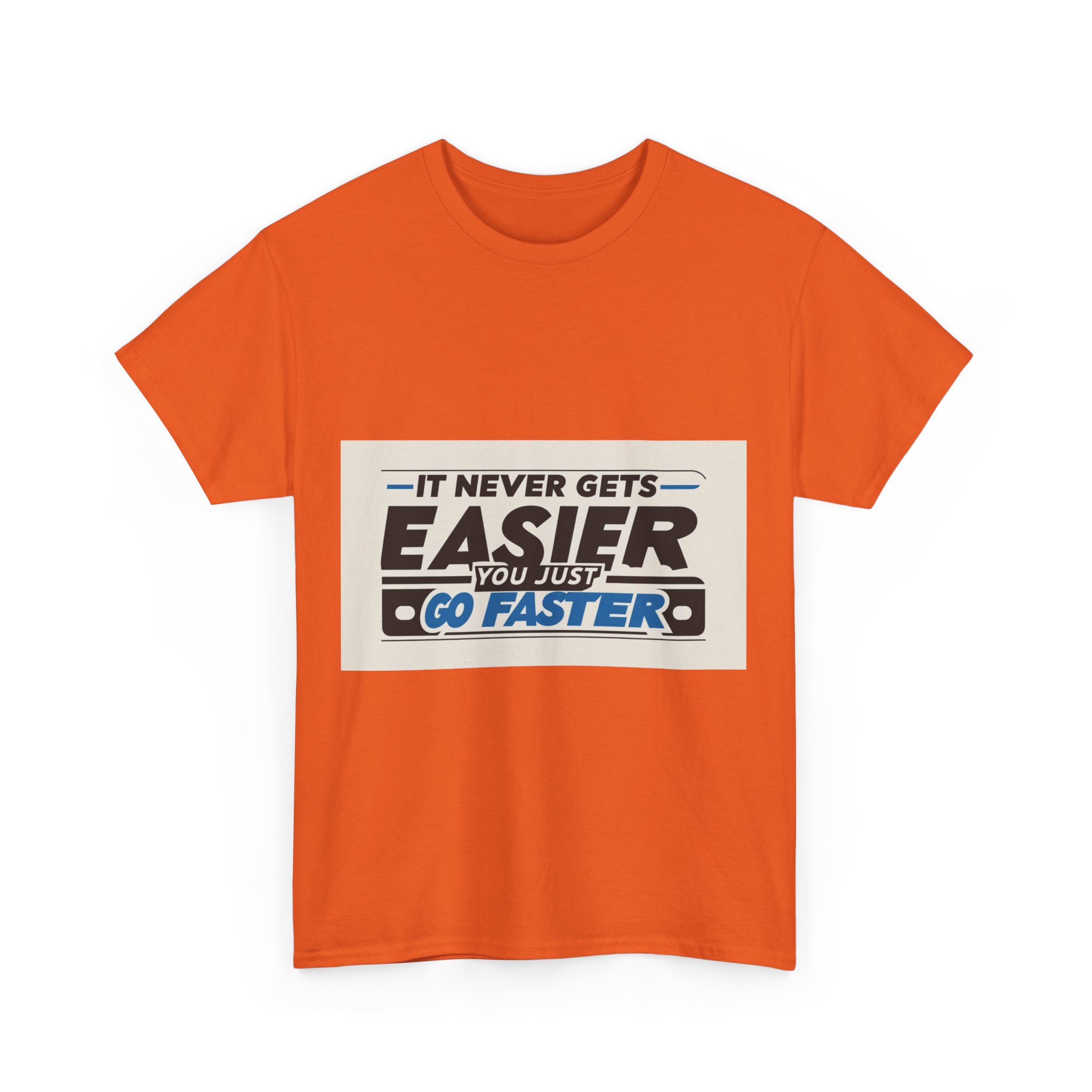 Never Gets Easier - Adventure Cycling T-Shirt for Outdoor Enthusiasts and Athletes - Earth Day Gift