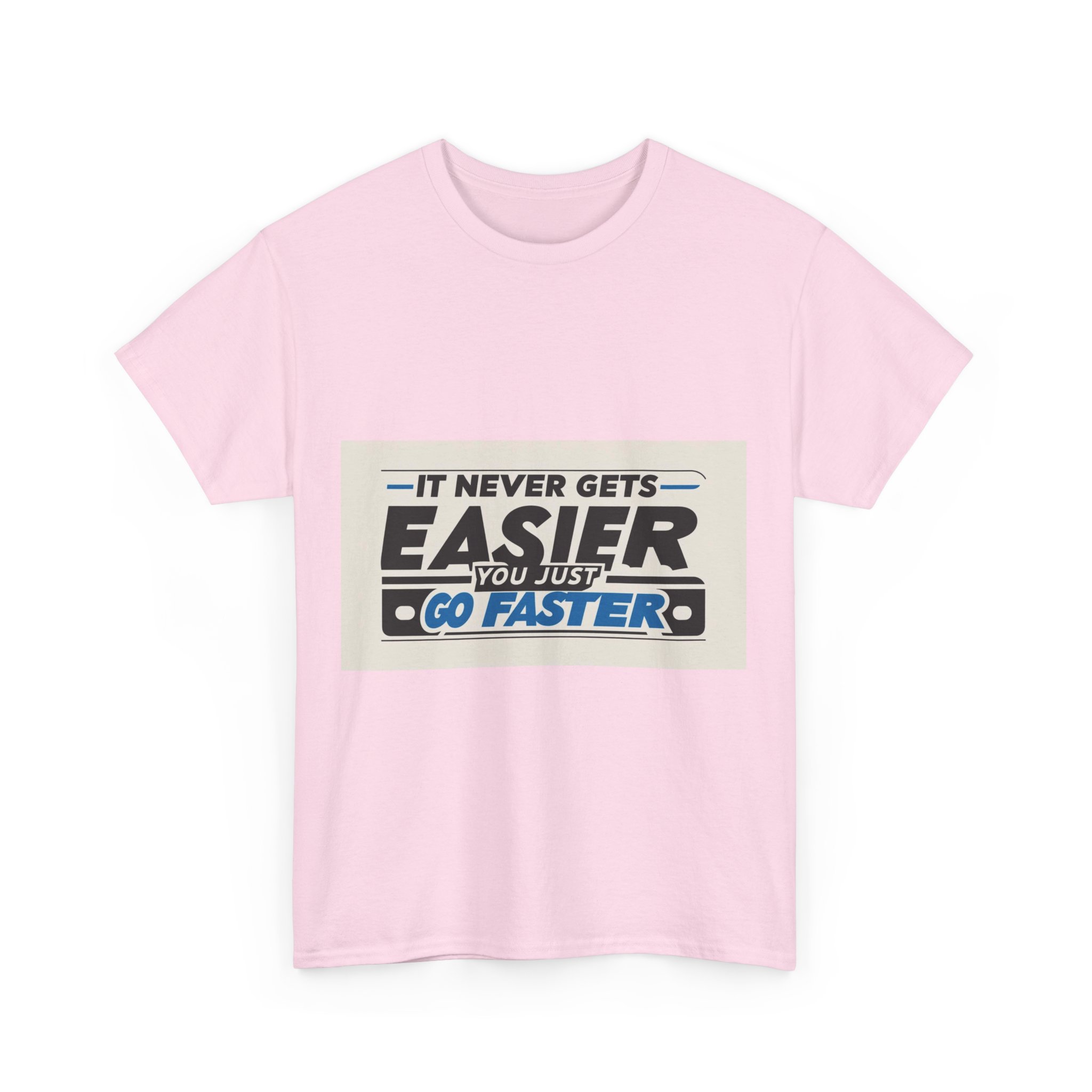 Never Gets Easier - Adventure Cycling T-Shirt for Outdoor Enthusiasts and Athletes - Earth Day Gift