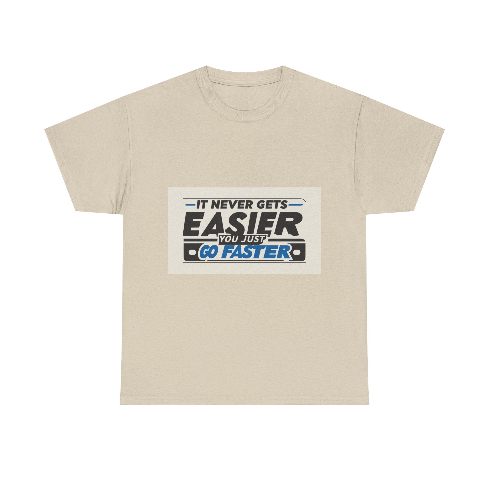 Never Gets Easier - Adventure Cycling T-Shirt for Outdoor Enthusiasts and Athletes - Earth Day Gift
