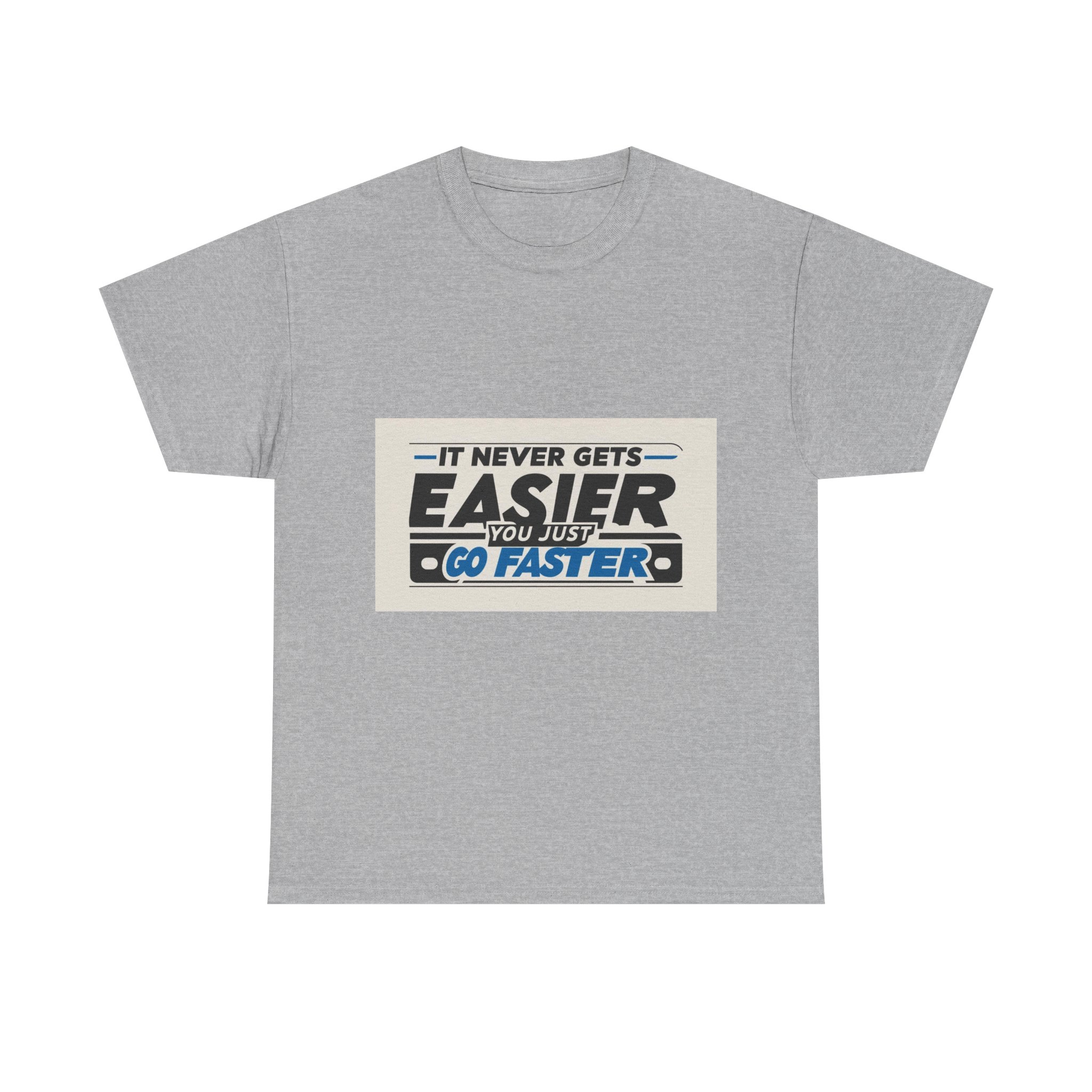 Never Gets Easier - Adventure Cycling T-Shirt for Outdoor Enthusiasts and Athletes - Earth Day Gift