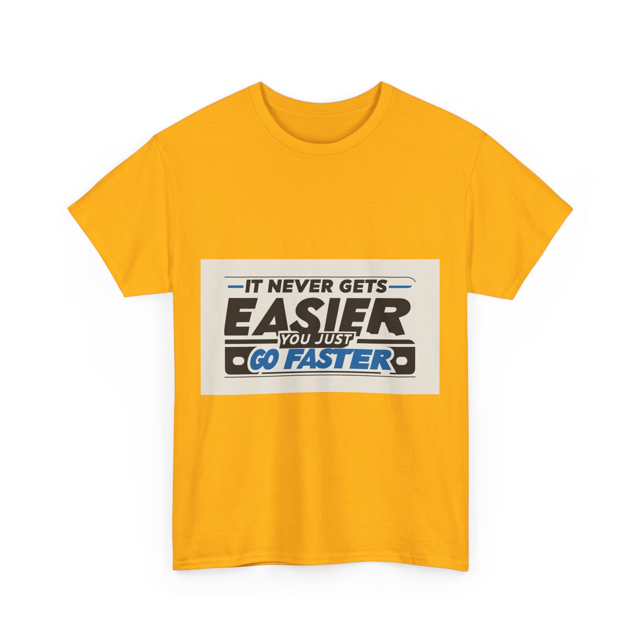 Never Gets Easier - Adventure Cycling T-Shirt for Outdoor Enthusiasts and Athletes - Earth Day Gift