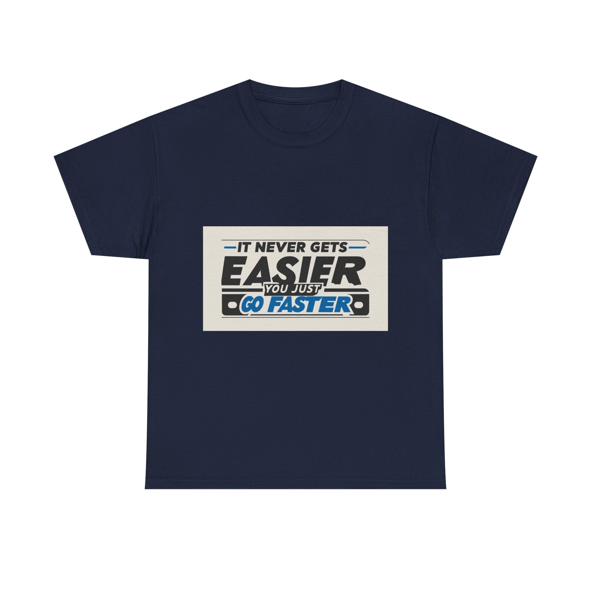 Never Gets Easier - Adventure Cycling T-Shirt for Outdoor Enthusiasts and Athletes - Earth Day Gift