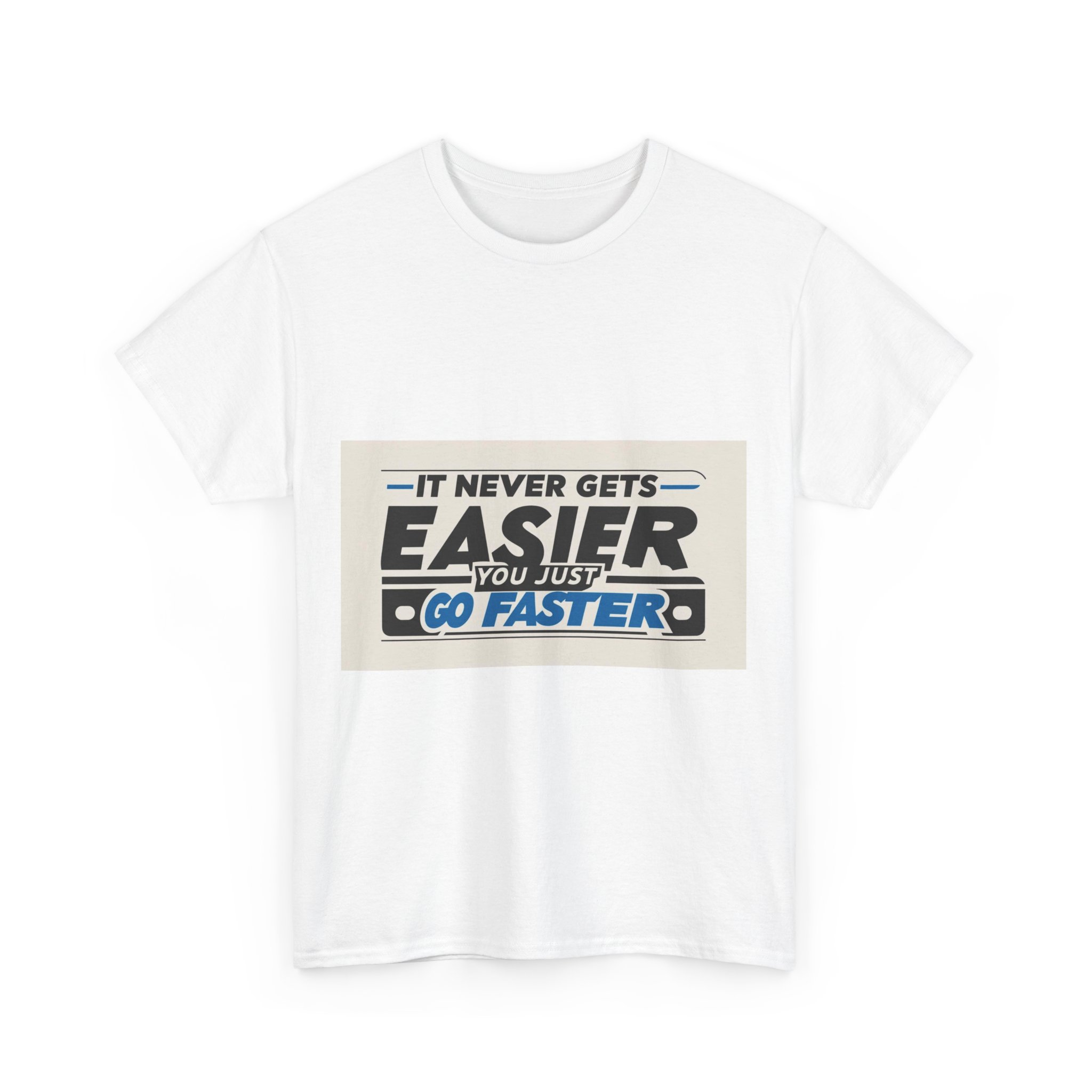 Never Gets Easier - Adventure Cycling T-Shirt for Outdoor Enthusiasts and Athletes - Earth Day Gift