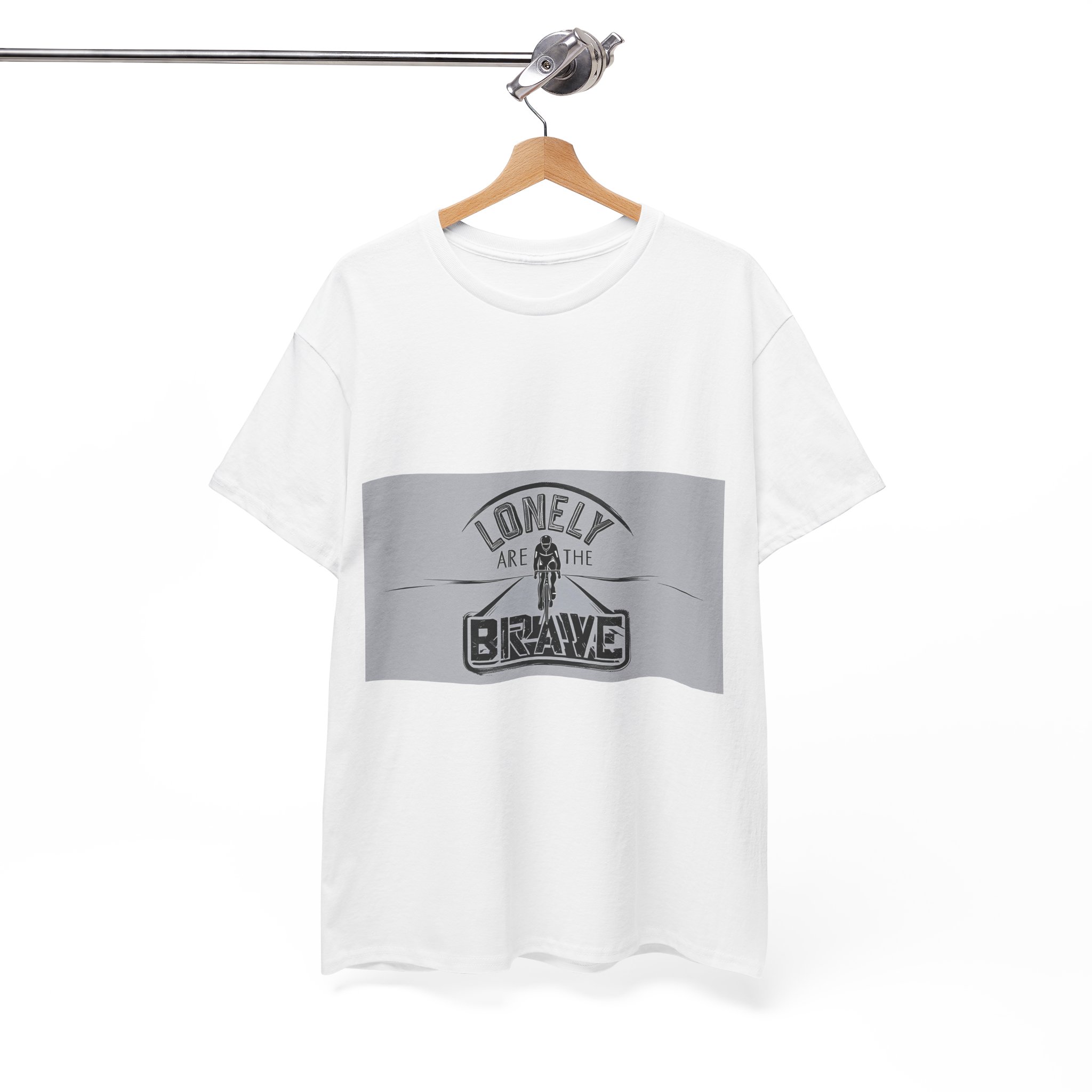 Lonely Are The Brave - Adventure Cycling T-Shirt for Outdoor Enthusiasts and Athletes - Earth Day Gift