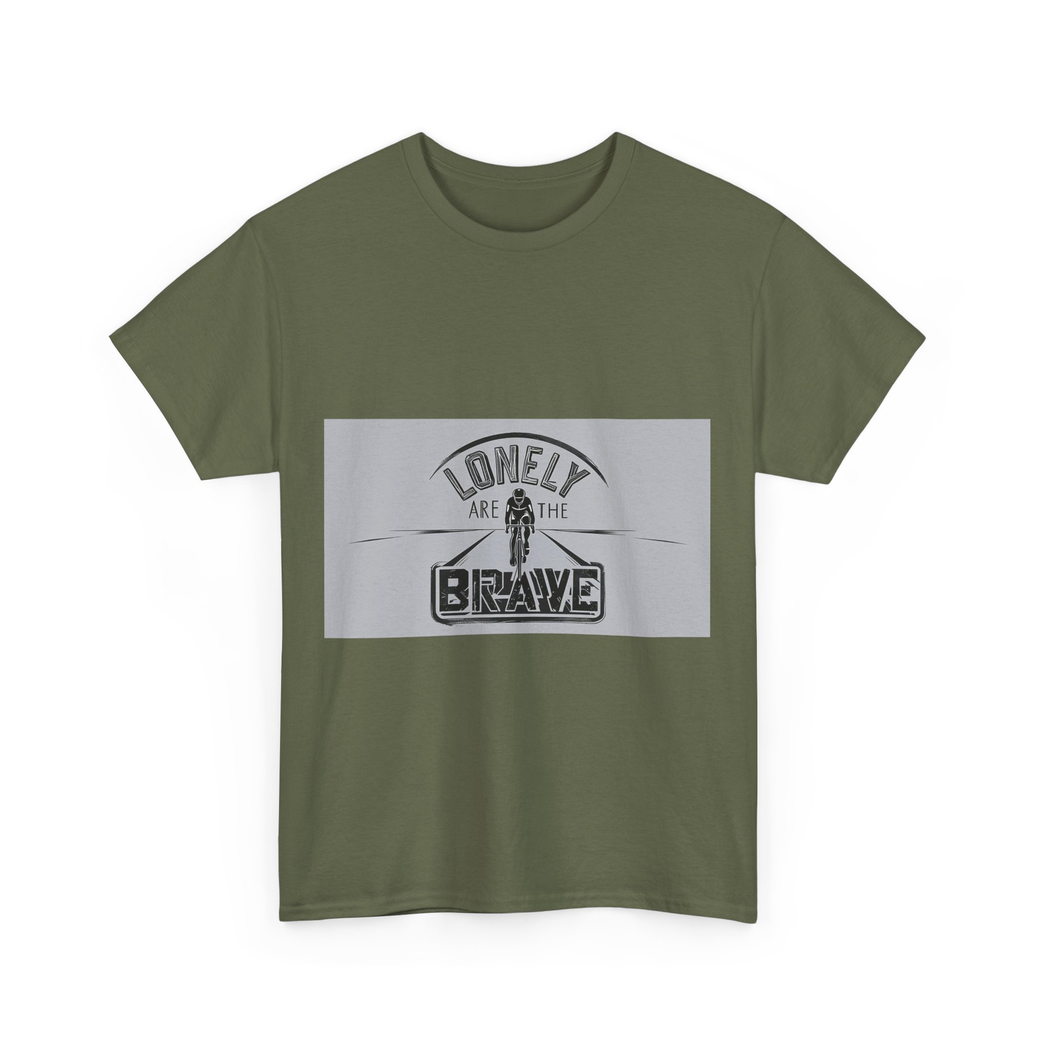 Lonely Are The Brave - Adventure Cycling T-Shirt for Outdoor Enthusiasts and Athletes - Earth Day Gift