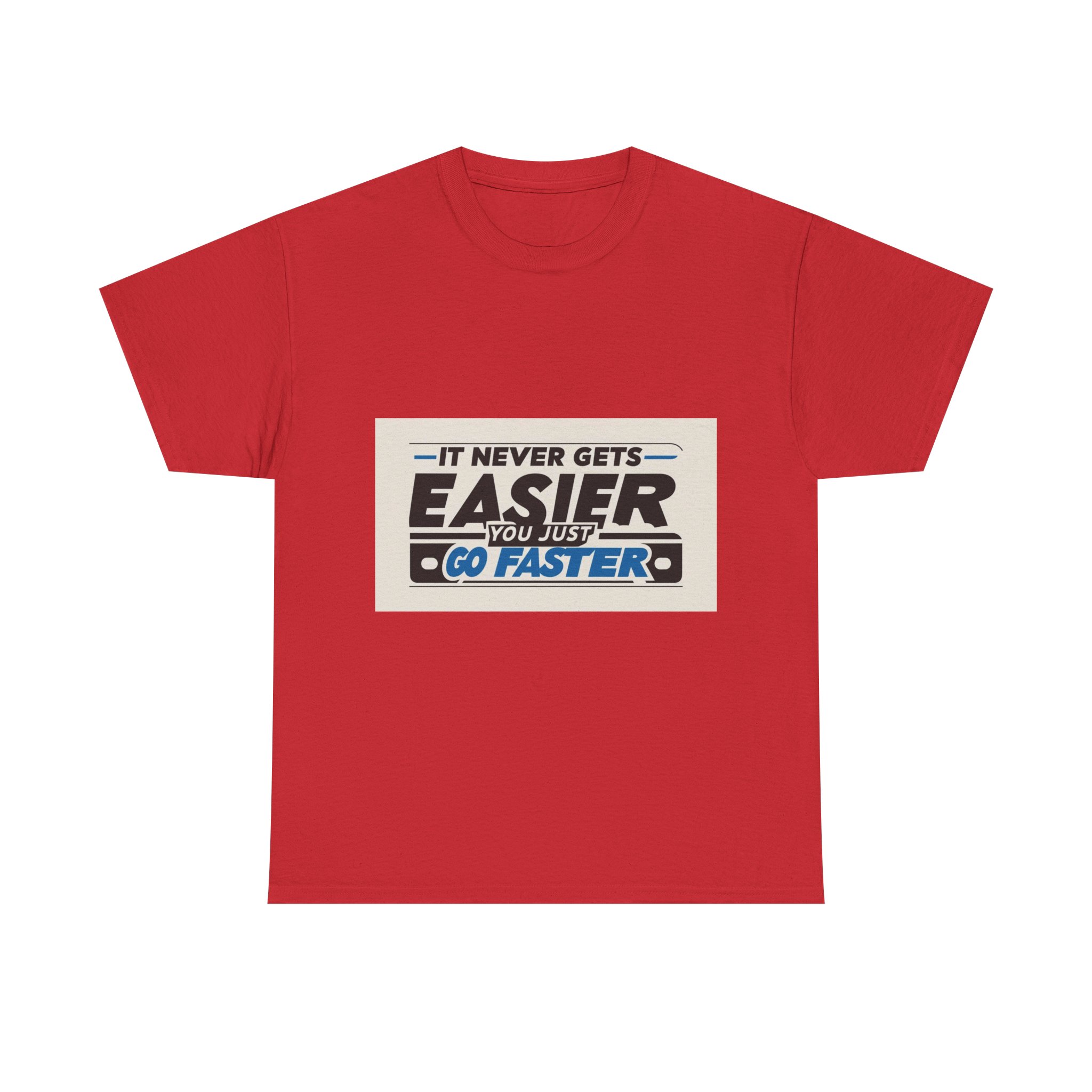 Never Gets Easier - Adventure Cycling T-Shirt for Outdoor Enthusiasts and Athletes - Earth Day Gift