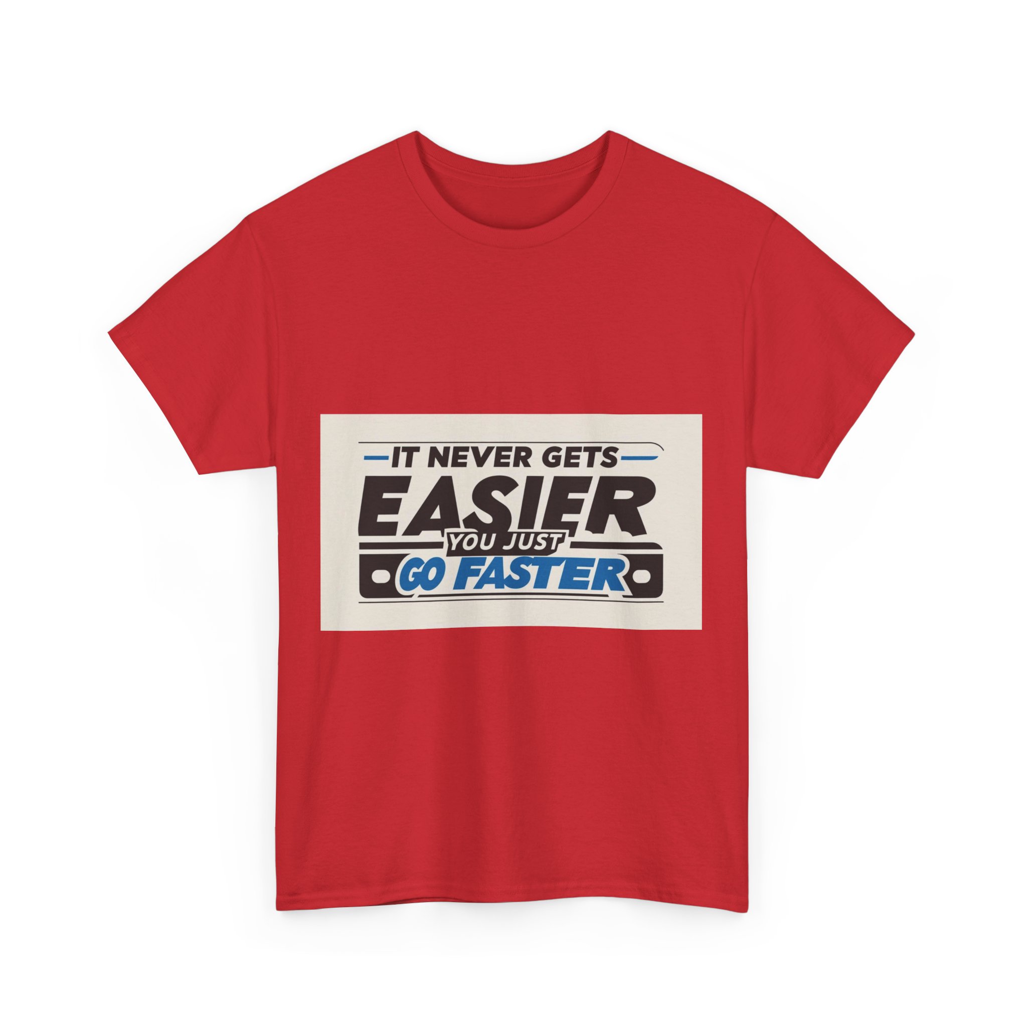 Never Gets Easier - Adventure Cycling T-Shirt for Outdoor Enthusiasts and Athletes - Earth Day Gift