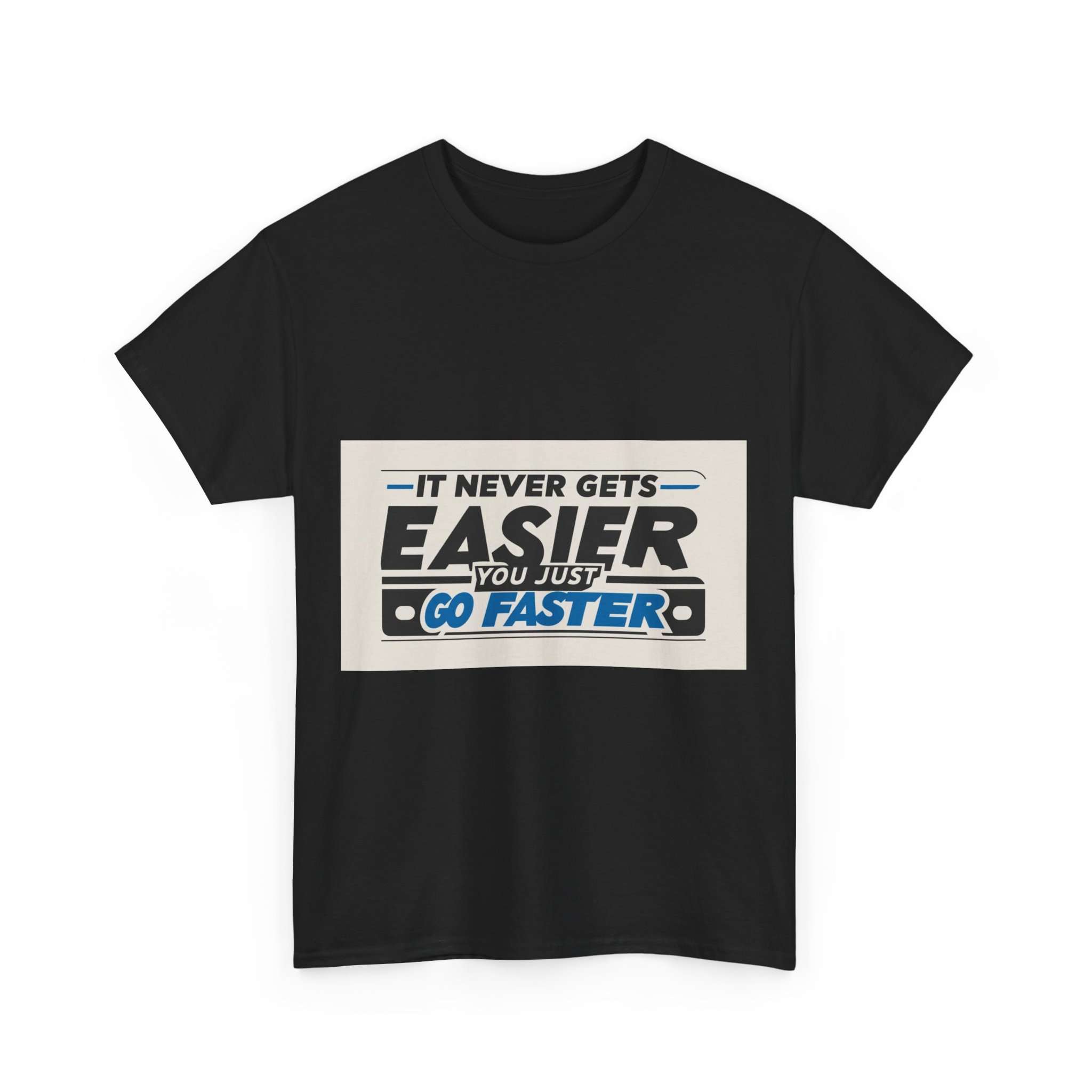 Never Gets Easier - Adventure Cycling T-Shirt for Outdoor Enthusiasts and Athletes - Earth Day Gift
