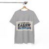 Never Gets Easier - Adventure Cycling T-Shirt for Outdoor Enthusiasts and Athletes - Earth Day Gift